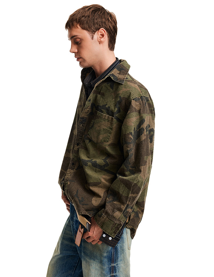 MADWITCH TEXTURED ARMY BLOUSE #AW25096