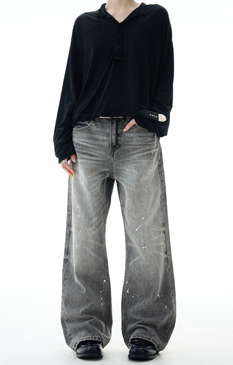 MADWITCH HIGH STREET SPLATTER JEANS #FX085