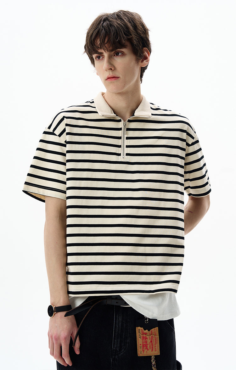 MADWITCH HALF-ZIP DESIGN TSHIRT #6973