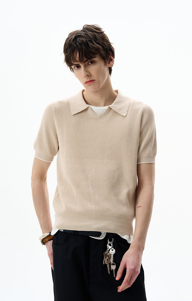 MADWITCH SILK-LIKE KNIT TSHIRT #YF902