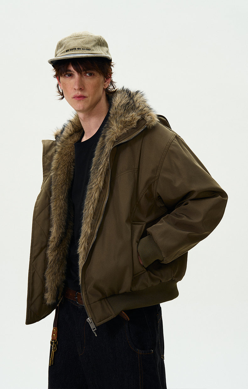 MADWITCH LOOSE FIT FUR-COLLAR JACKET #990219