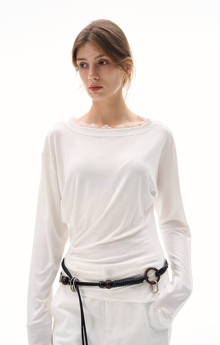 MADWITCH LACE-TRIMMED LAYER TOPS #DD3351