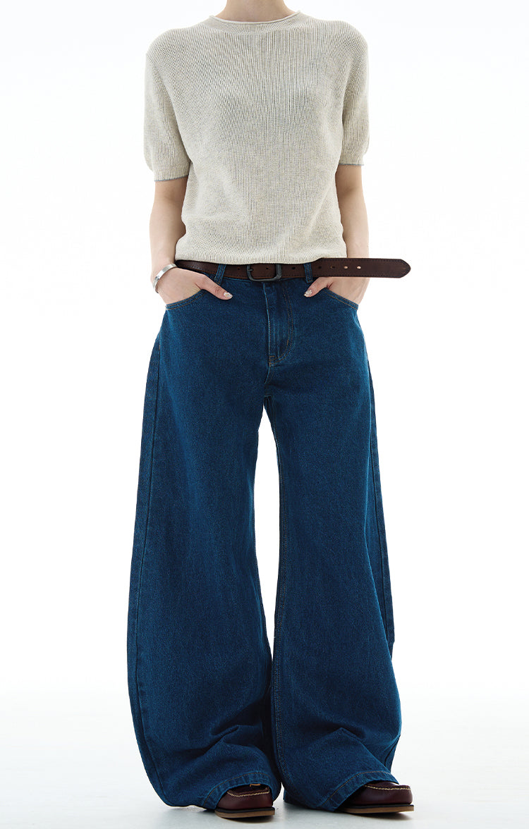 MADWITCH UNISEX LOOSE WASHED DENIM JEANS #DR8216