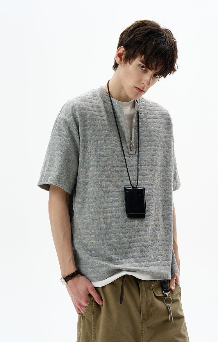 MADWITCH V-NECK KNIT TEE #6971