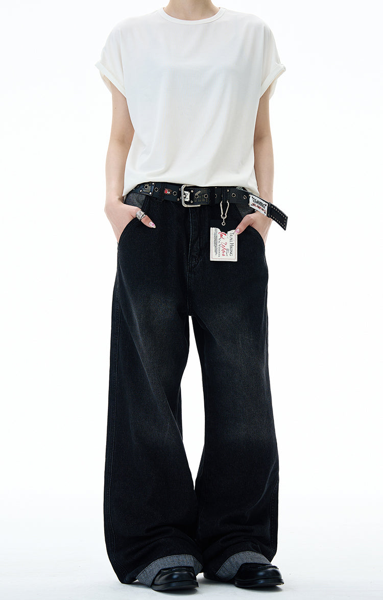 MADWITCH VINTAGE WASH STRAIGHT LEG JEANS #RK157