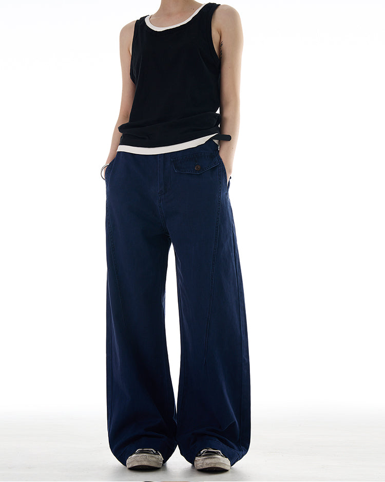 MADWITCH VINTAGE DRAPE RELAXED PANTS #CK3392