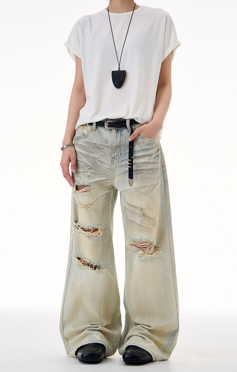 MADWITCH DROP-CROTCH GRAFFITI JEANS #G6831