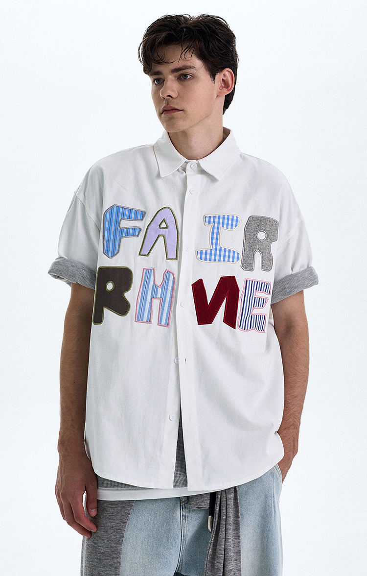 MADWITCH EMBROIDERED SHORT SLEEVED SHIRT #L653