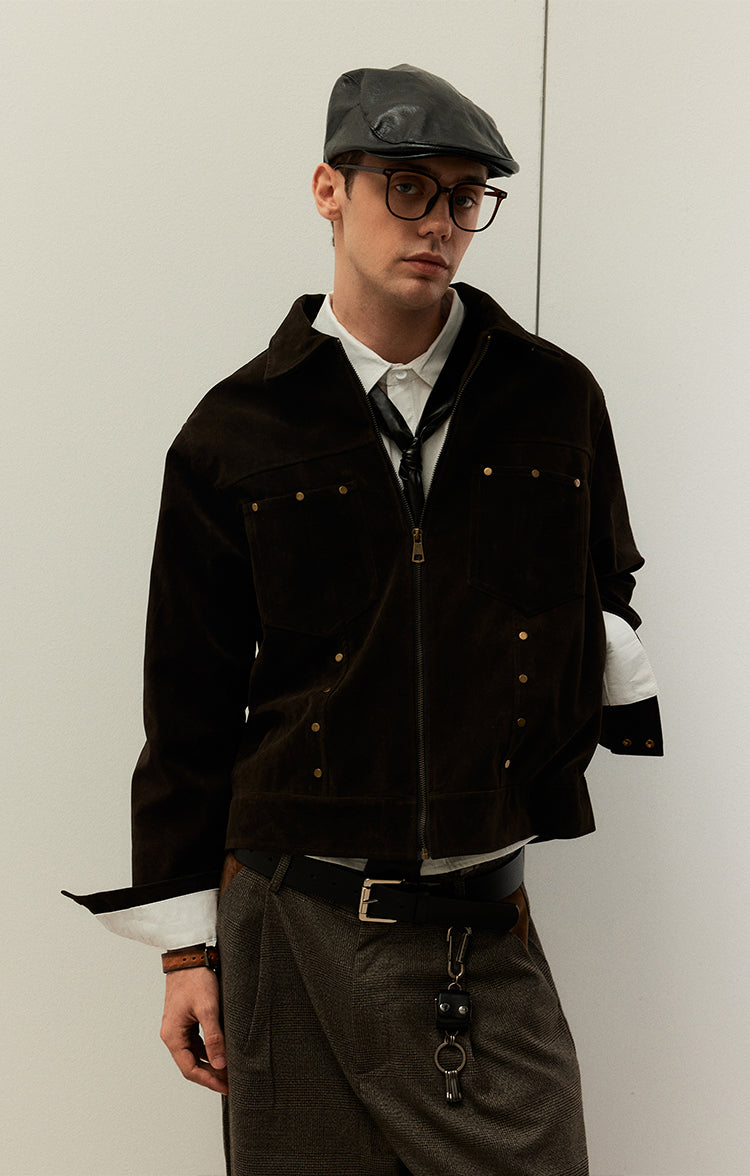 MADWITCH STUD SUEDE JACKET #5079
