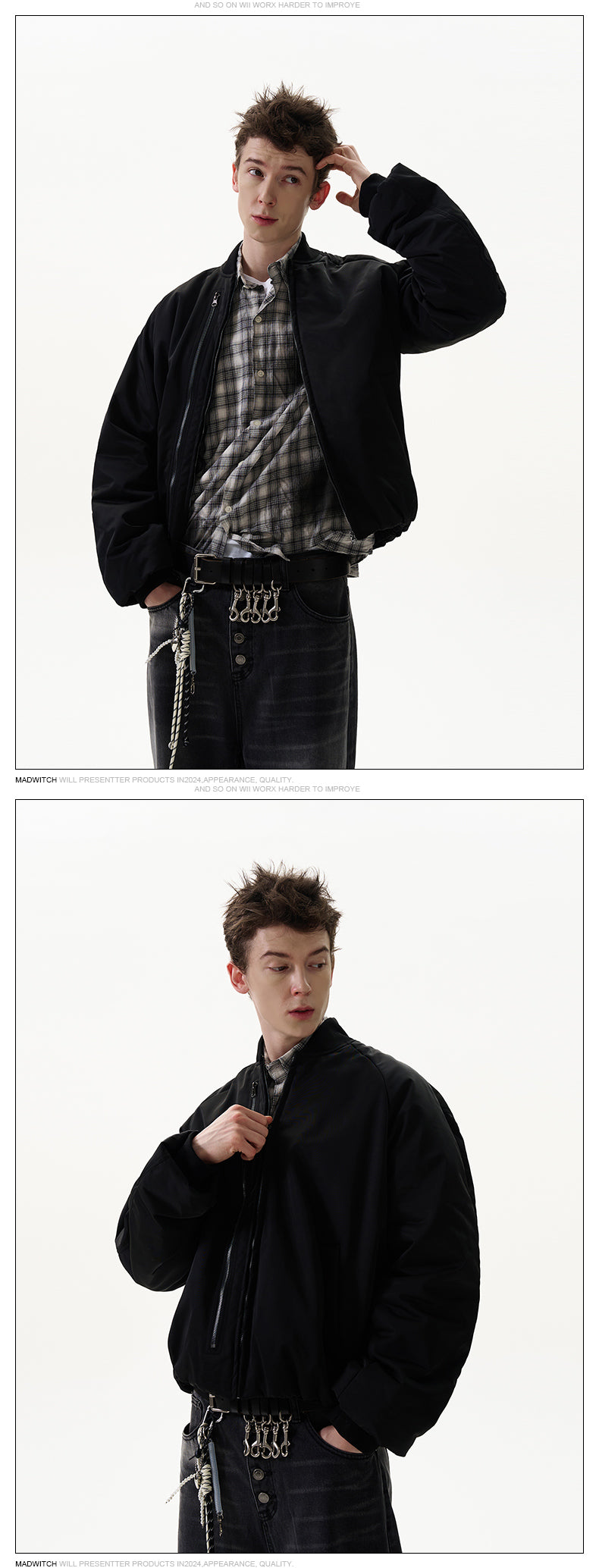 MADWITCH MINIMALIST QUILTED JACKET #DC0145