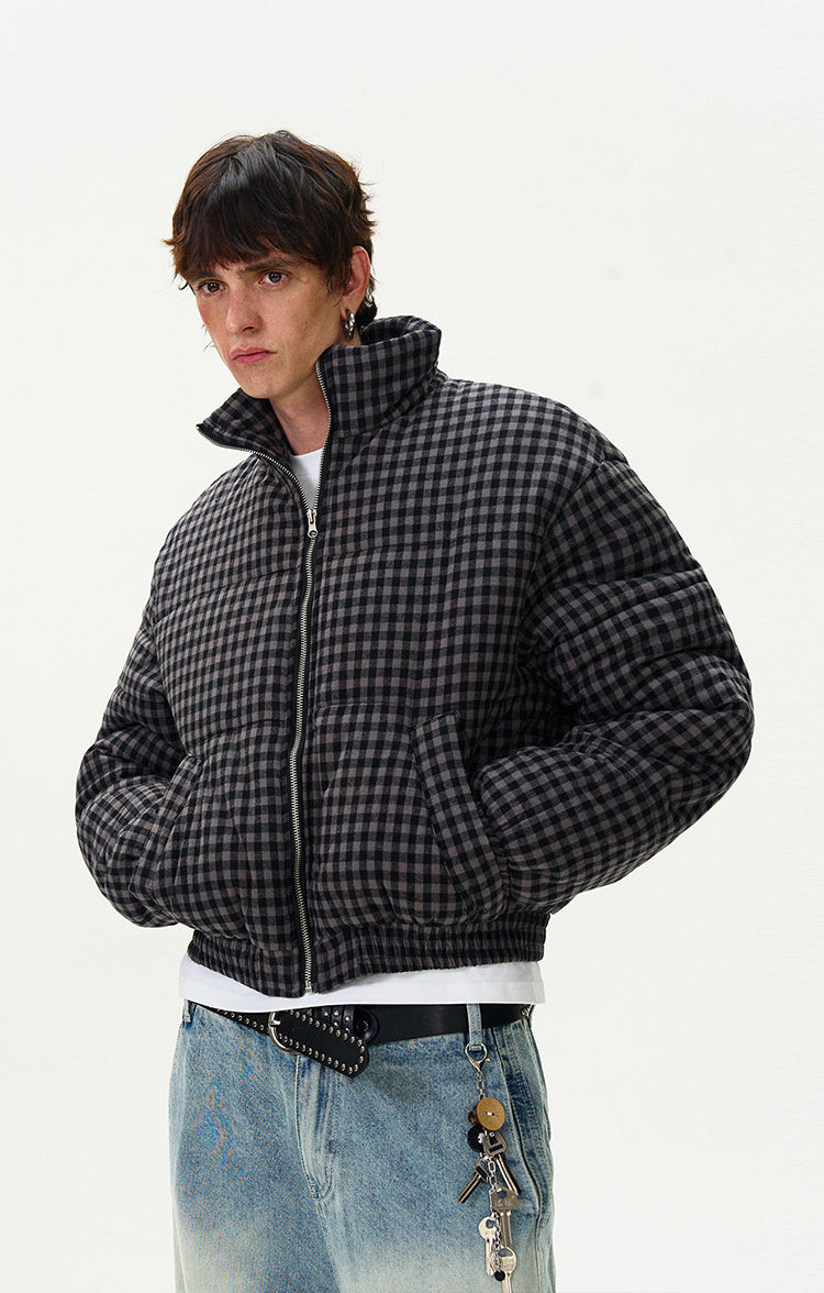 MADWITCH SHORT PLAID COTTON JACKET #RW134