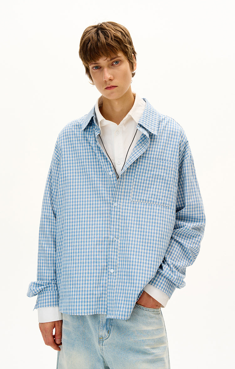 MADWITCH UNISEX CLASSIC PLAID BUTTON-UP SHIRT #CR6211