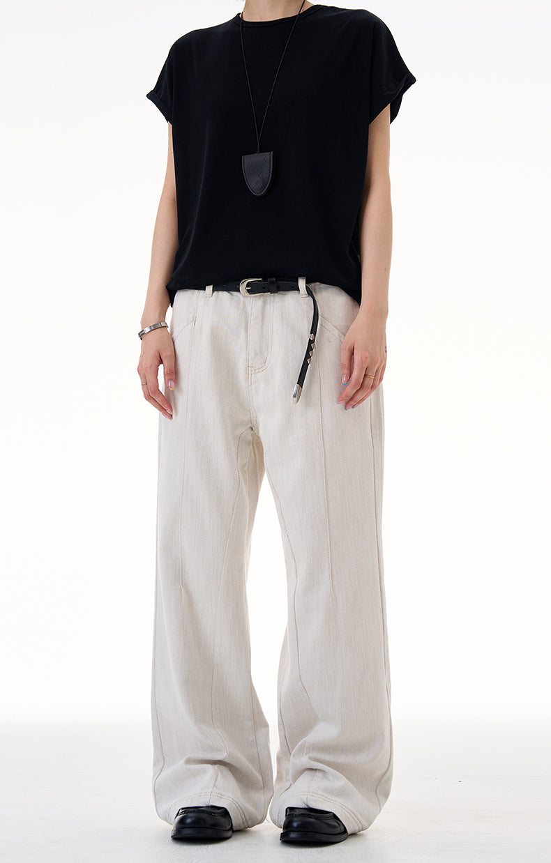 MADWITCH LINEN BLEND WHITE JEANS #CK9657