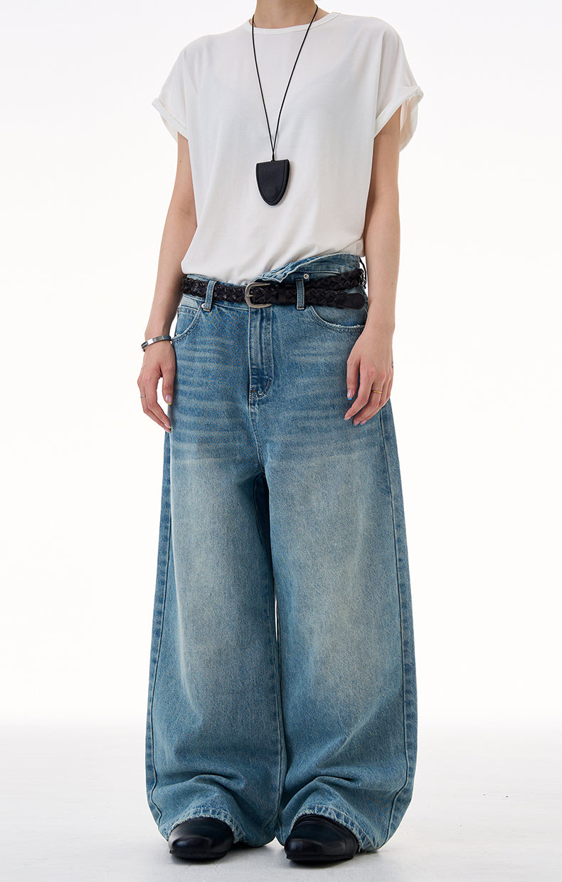 MADWITCH IRREGULAR WASH DENIM PANTS #CK9652