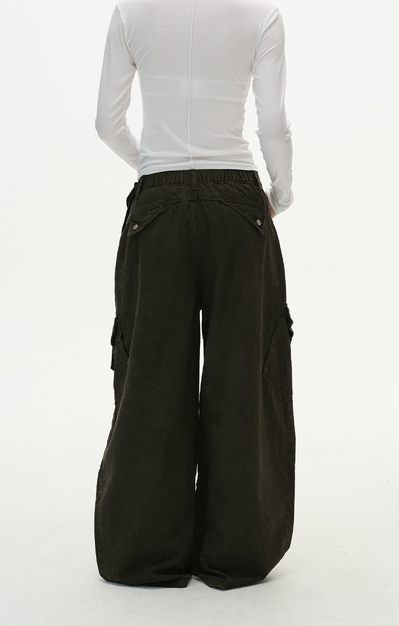 MADWITCH UTILITY SLUNG TROUSERS #H5787