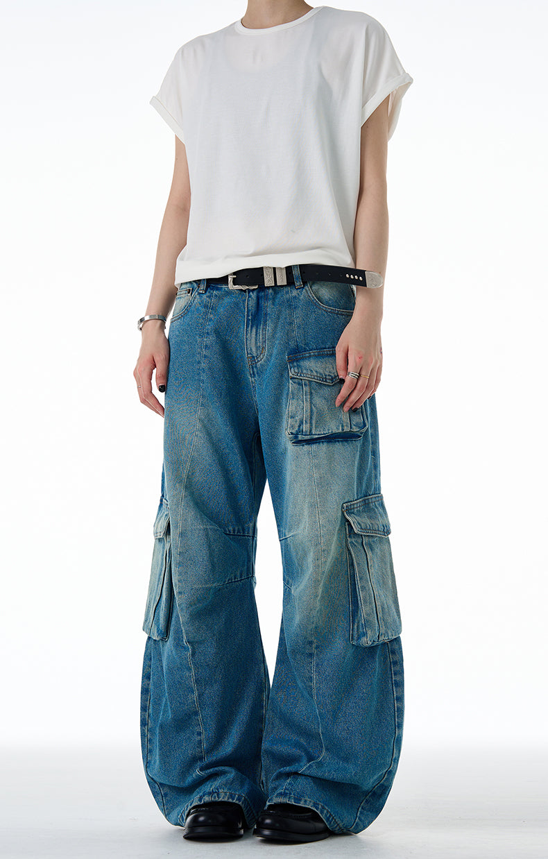 MADWITCH WASHED UTILITY JEANS #CK9617