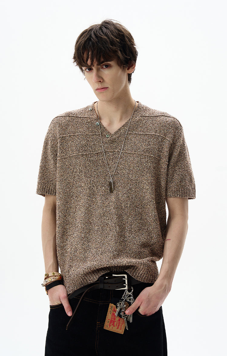 MADWITCH ELEGANT V-NECK TEE #YF897