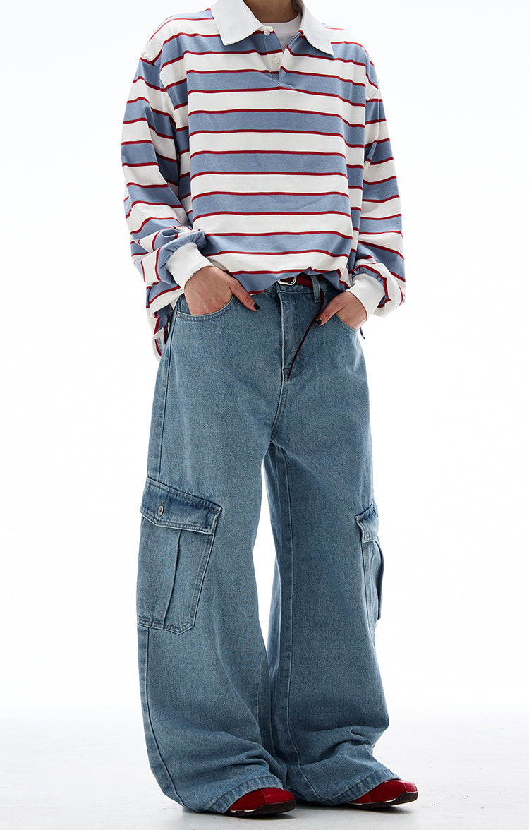 MADWITCH BAGGY WIDE-LEG WORKWEAR JEANS #CK3393