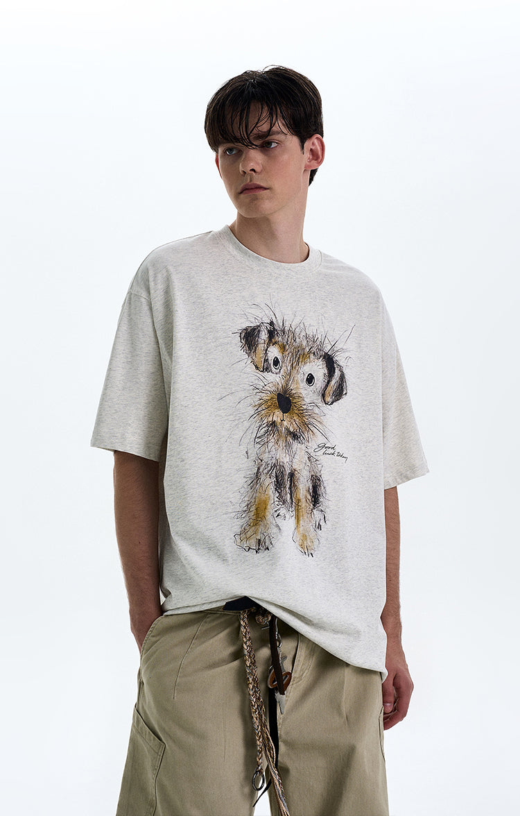 MADWITCH PUPPY PRINT TEE #990599