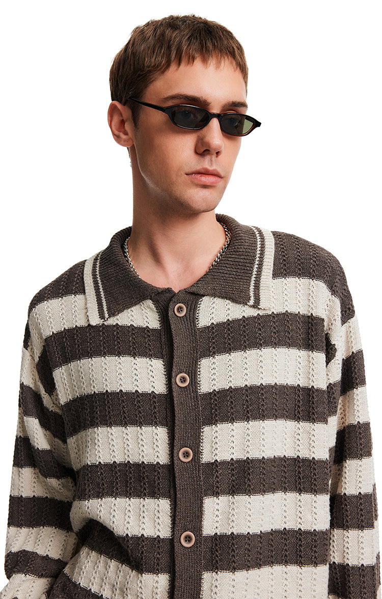 MADWITCH STRIPE LAZY CARDIGAN #68966