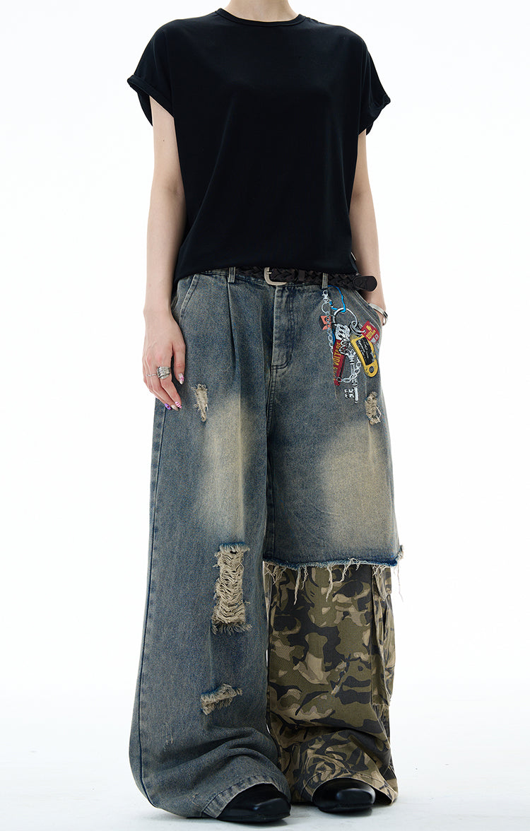 MADWITCH PATCHWORK VINTAGE DENIM #RK08
