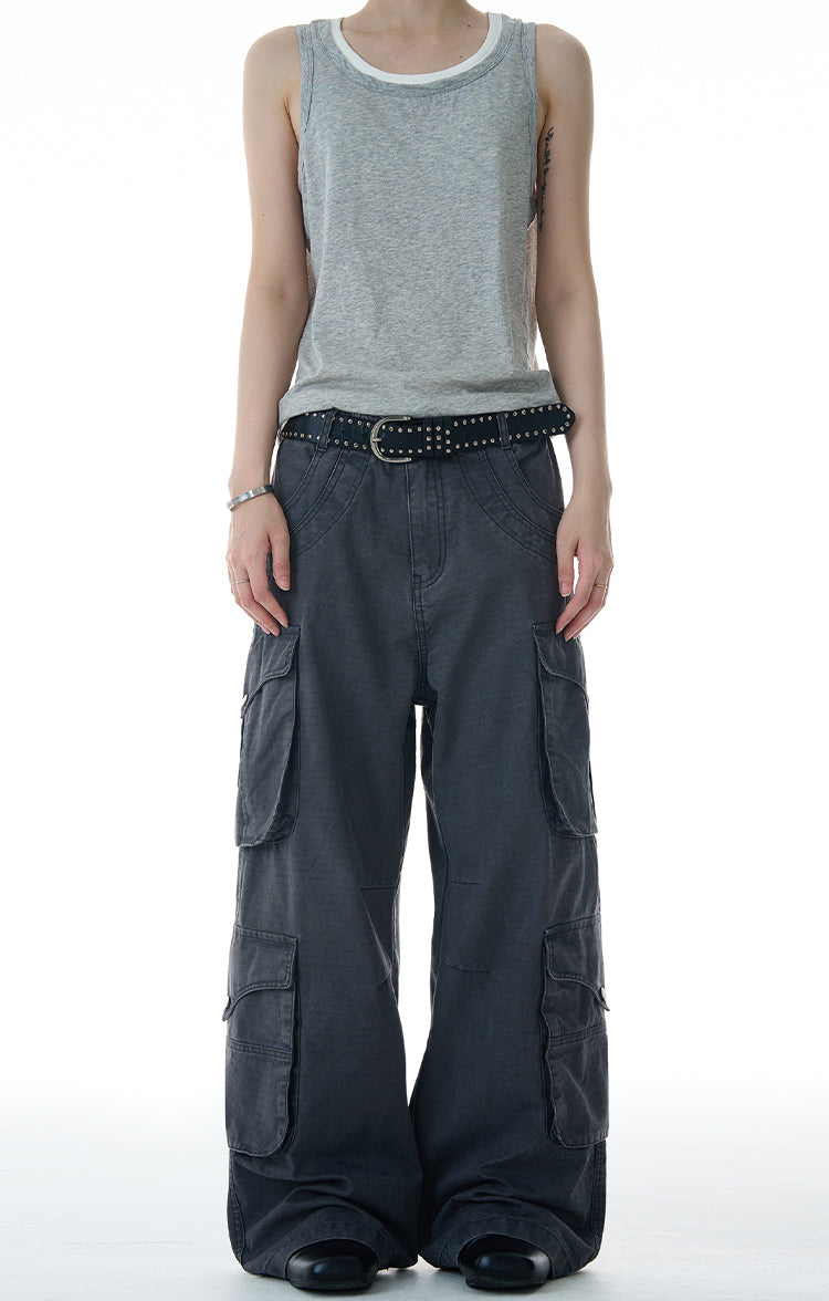 MADWITCH MULTI POCKET CASUAL WORK PANTS #A606