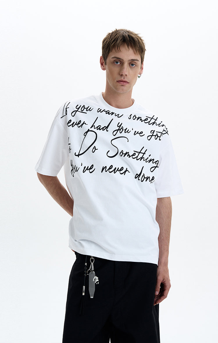 MADWIT LETTER PRINT TEE #27344