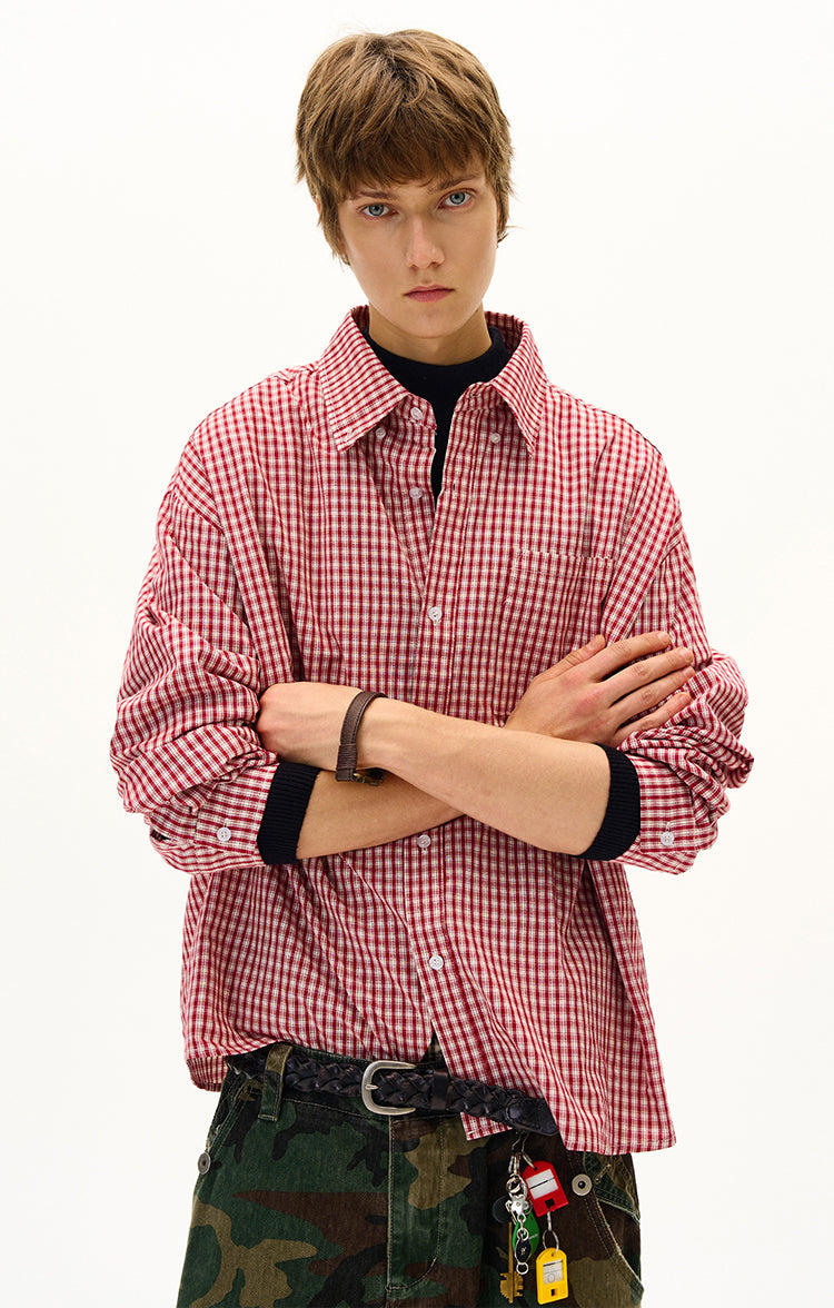 MADWITCH UNISEX VERSATILE CHECKERED SHIRT #CR6213