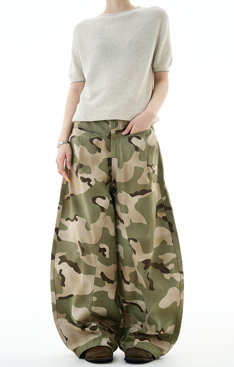 MADWITCH VINTAGE CAMO CARGO PANTS #CK6859
