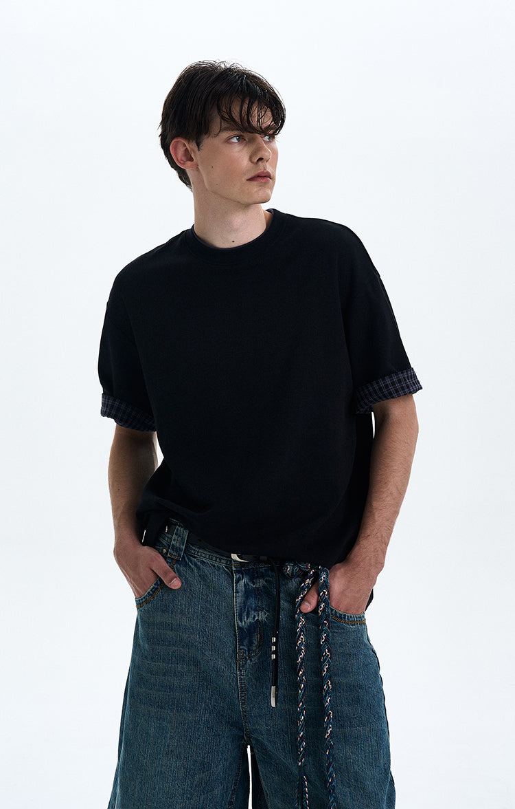 MADWITCH VINTAGE ROLLED HEM TEE #C1785C25
