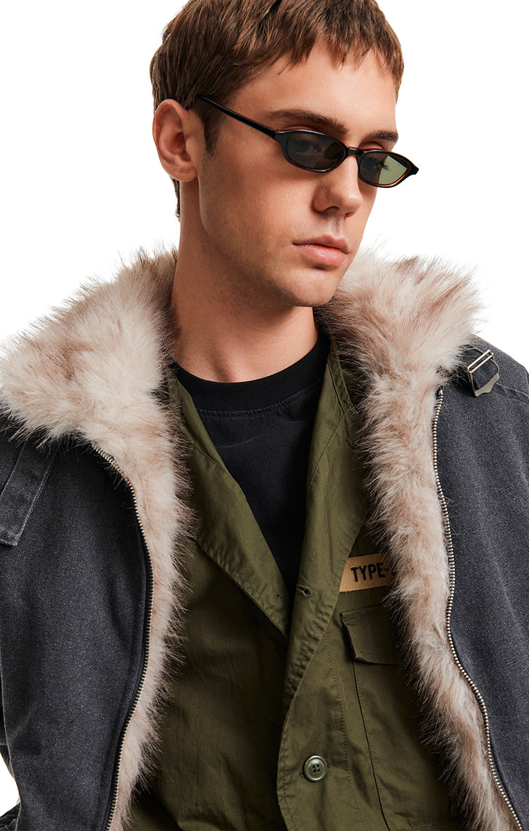 MADWITCH DENIM PILE PARKA #BM350