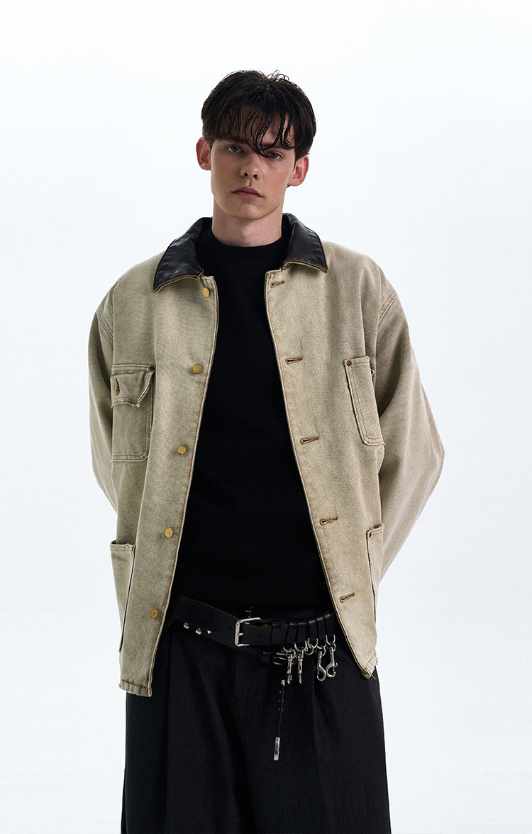 MADWITCH BARN STYLE TURN-DOWN COLLAR JACKET #CW1136