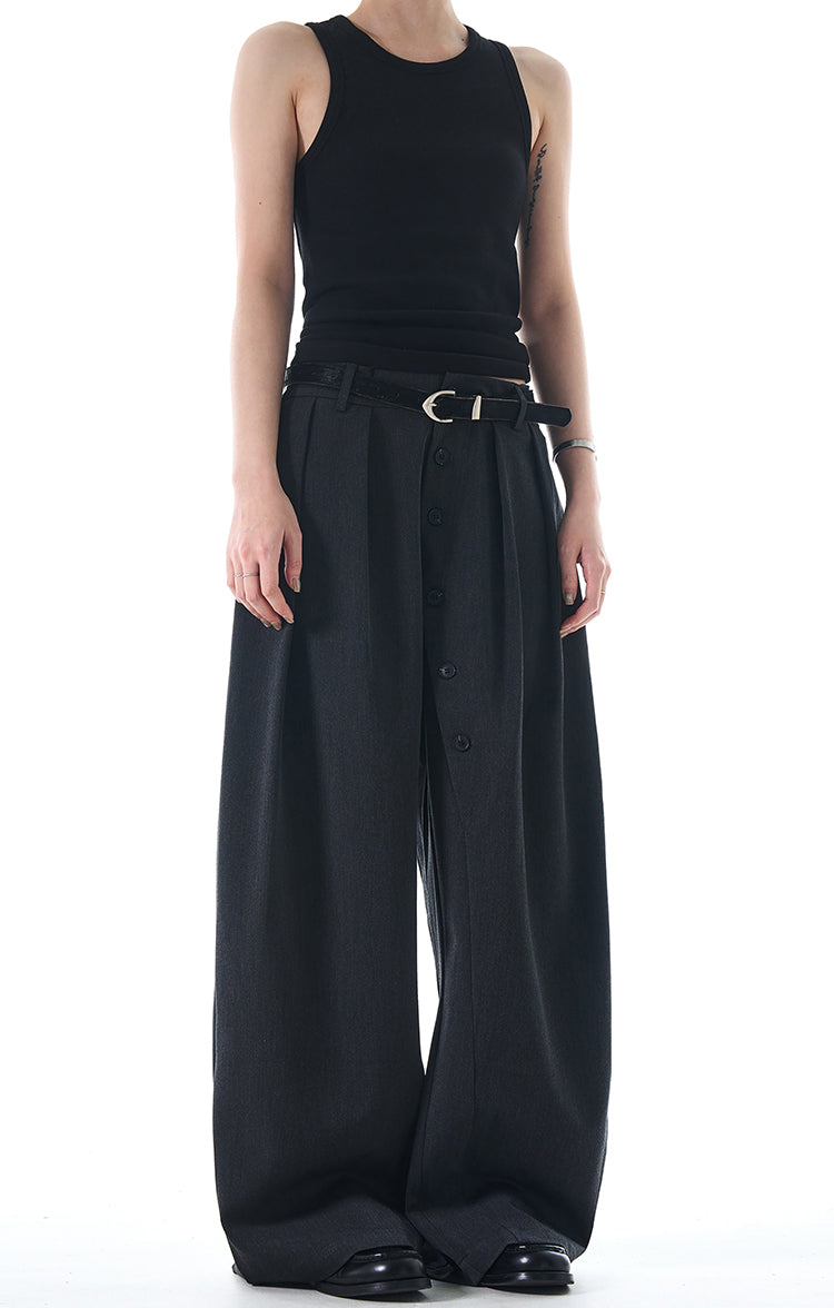 MADWITCH BUTTONED CASUAL TROUSERS #C832
