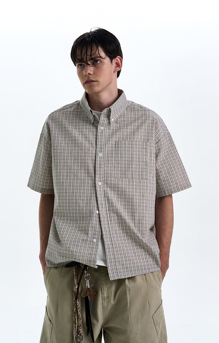 MADWITCH MINIMAL CASUAL SHORT SHIRT #CR224