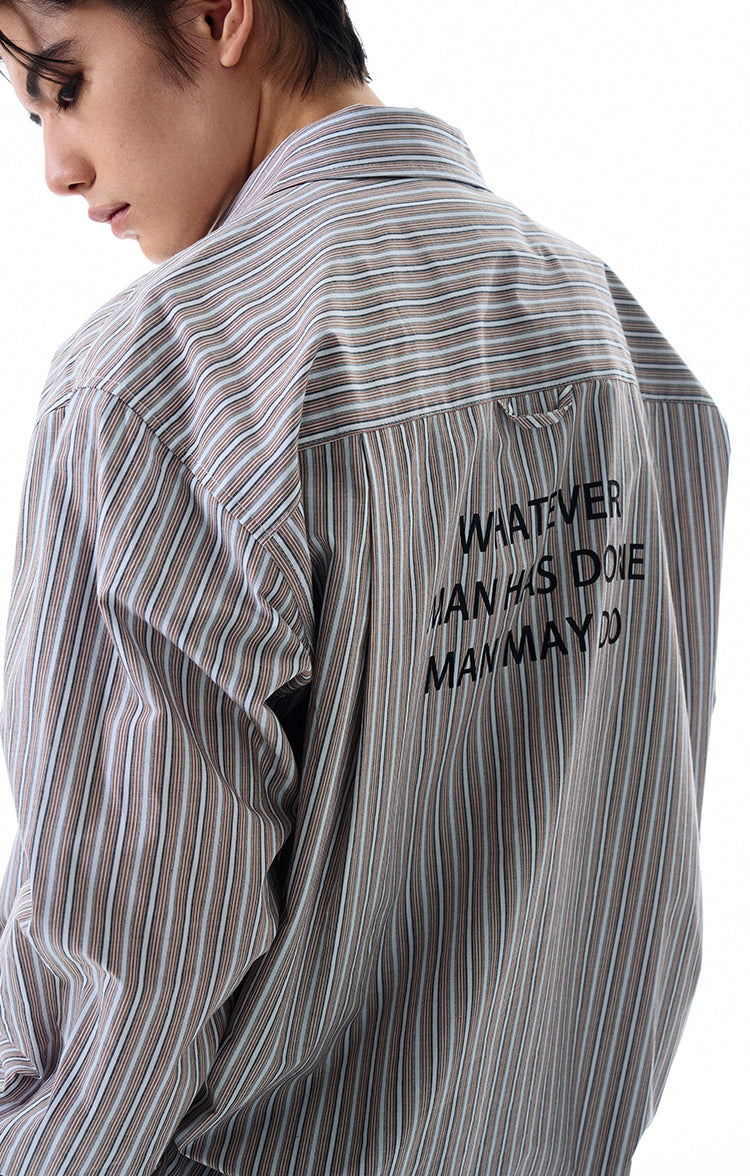 MADWITCH STRIPED LONG SHIRT #RC158