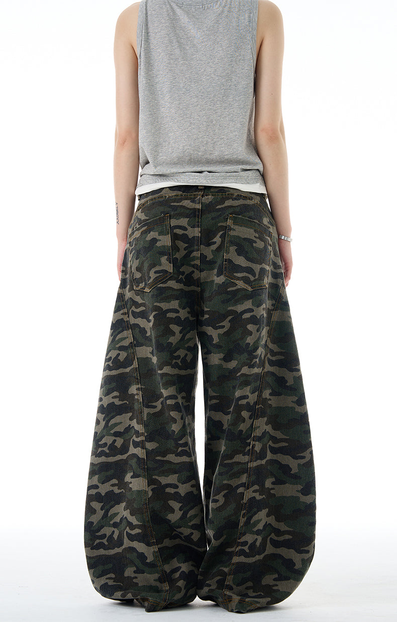 MADWITCH CAMO WIDE-LEG PANTS #G6808