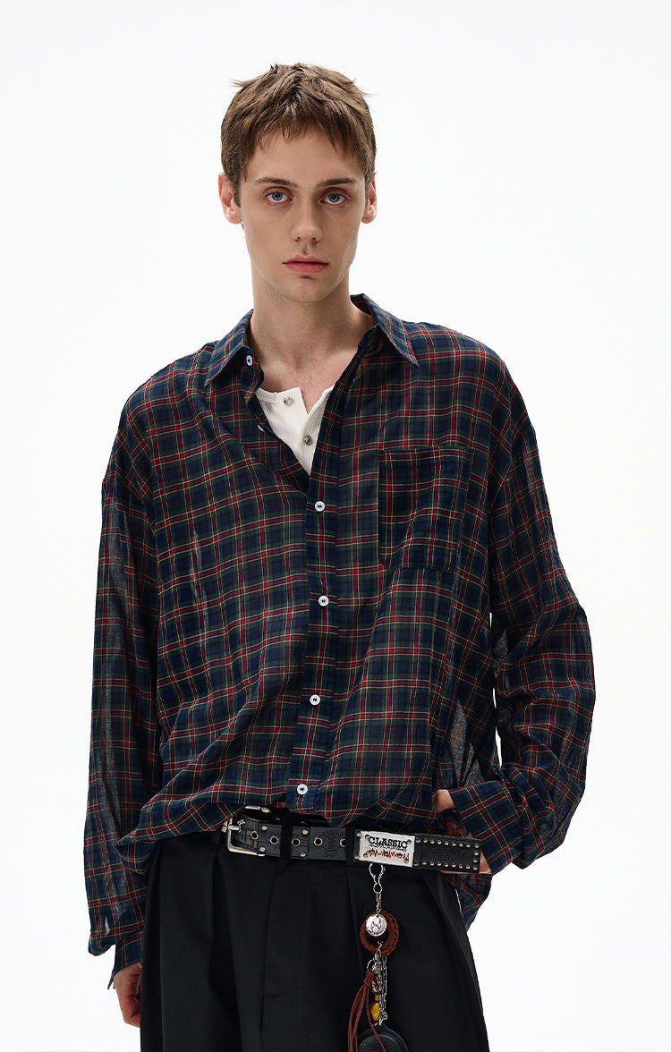 MADWITCH UNISEX VINTAGE OLD MONEY STYLE LONG SHIRT #CR606