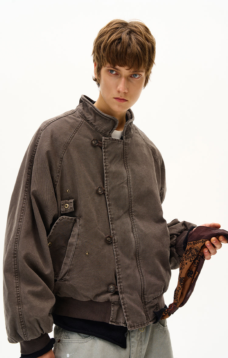 MADWITCH UNISEX WASHED UTILITY JACKET #MD2561