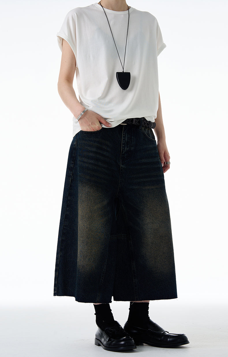 MADWITCH VINTAGE WASHED DENIM SHORTS #FX075