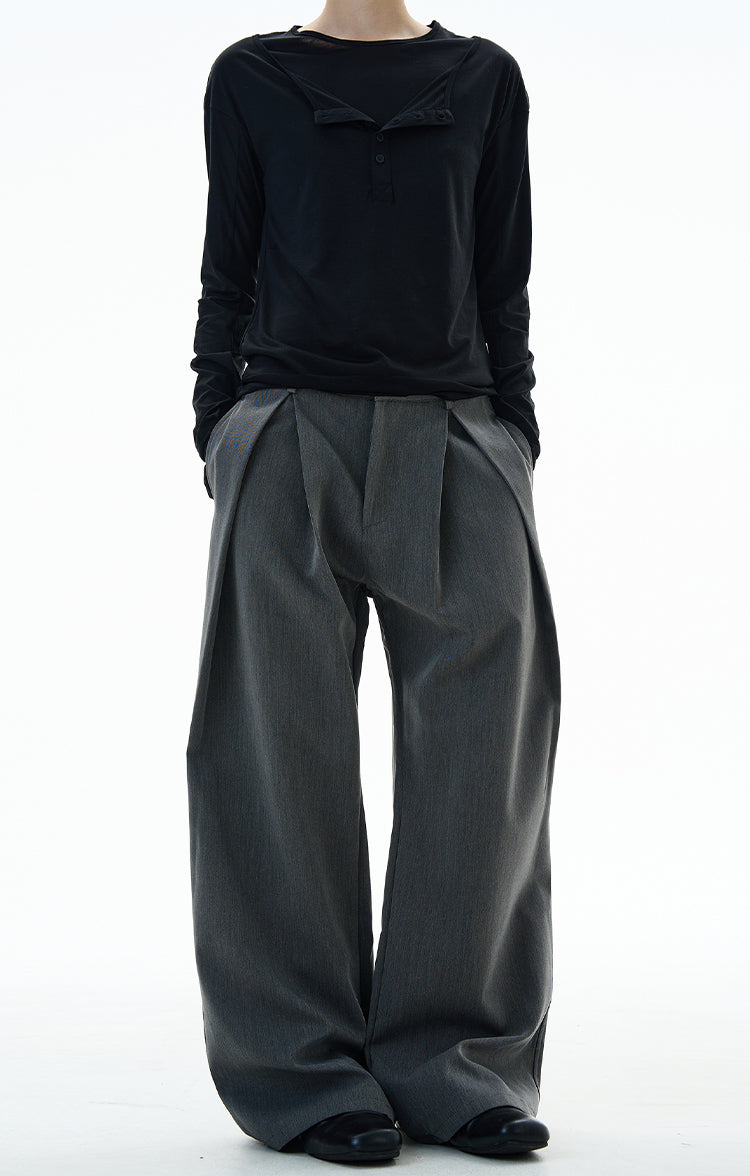 MADWITCH UNISEX WIDE LEG STRAIGHT DRESS PANTS #C915