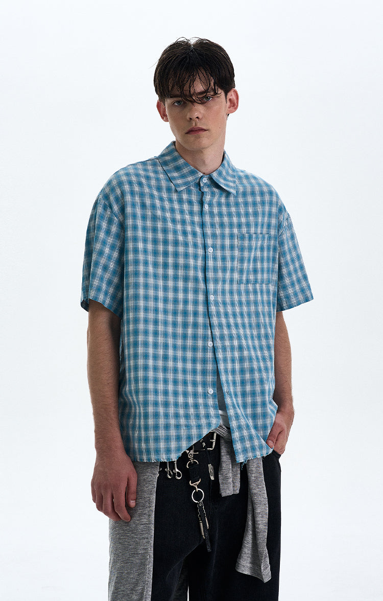MADWITCH VINTAGE PLAID SHIRT #RC189