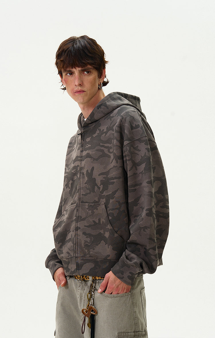 MADWITCH CAMOUFLAGE HOODED TOP #0188