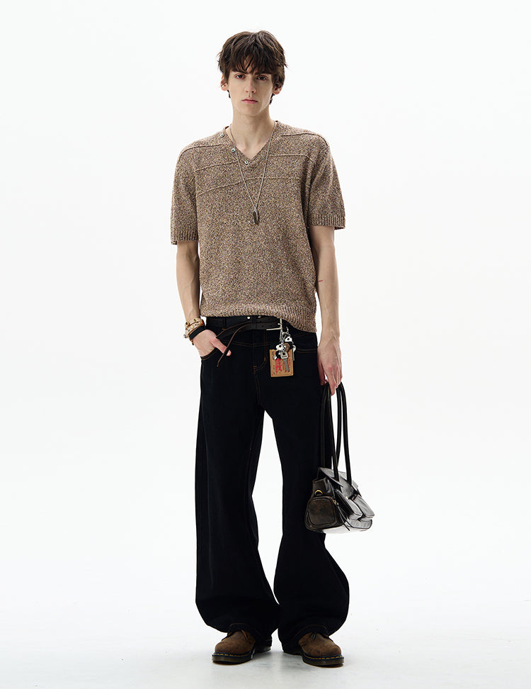 MADWITCH ELEGANT V-NECK TEE #YF897