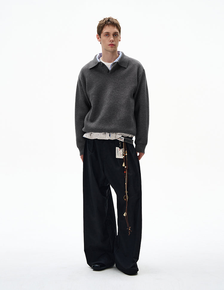 MADWITCH UNISEX KNITTED POLO SWEATER #6301