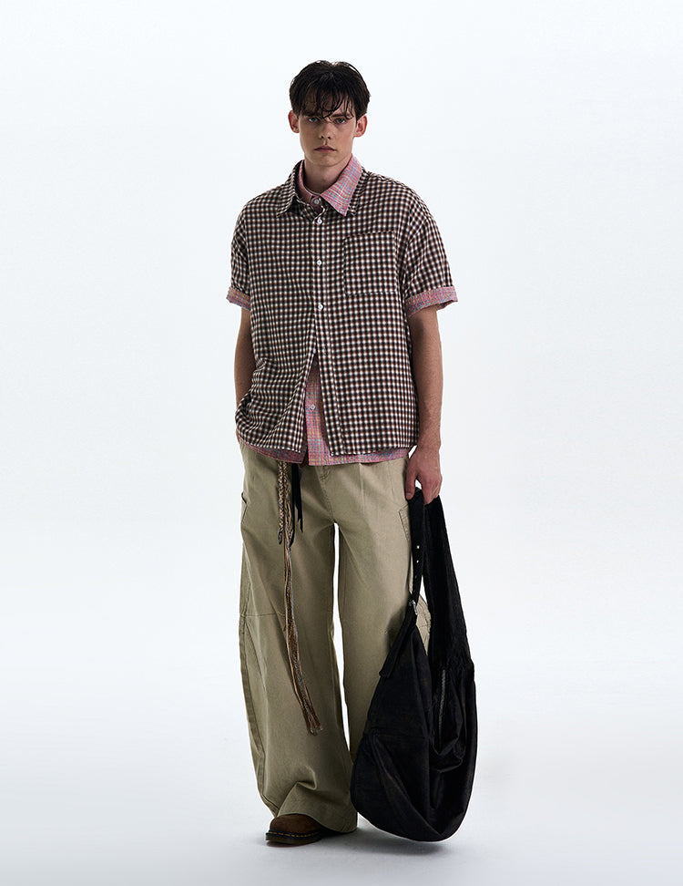 MADWITCH POLKA DOT CHECKERED SHIRT #CR222
