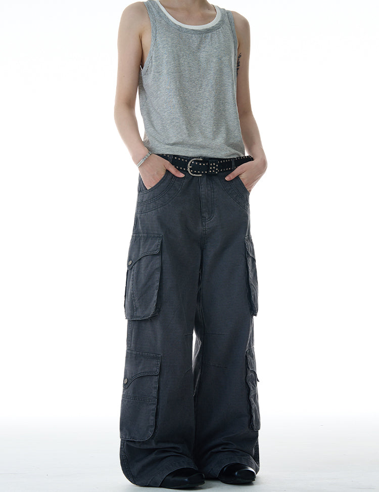 MADWITCH MULTI POCKET CASUAL WORK PANTS #A606