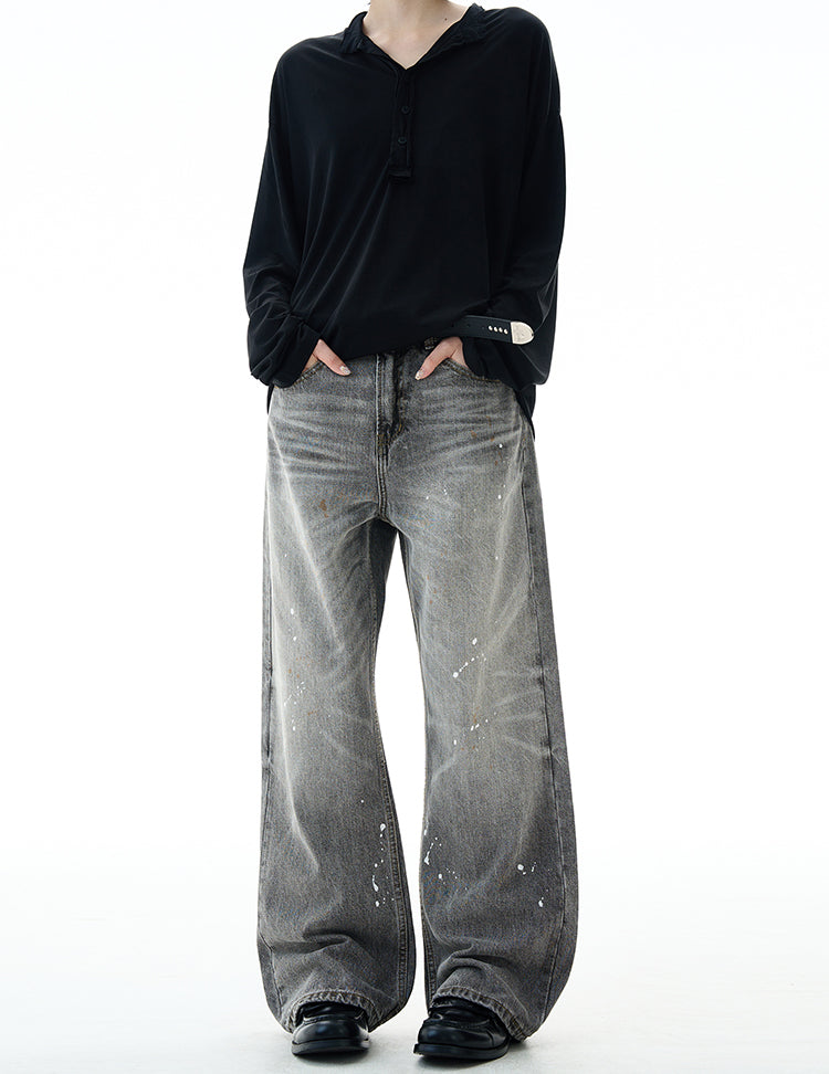 MADWITCH HIGH STREET SPLATTER JEANS #FX085