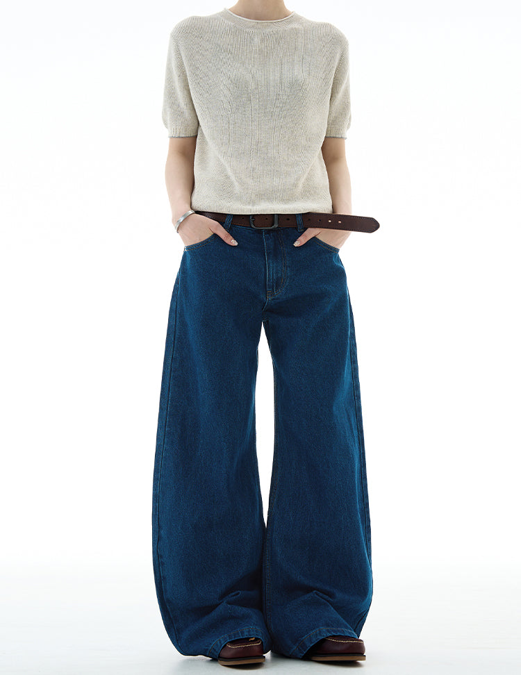 MADWITCH UNISEX LOOSE WASHED DENIM JEANS #DR8216