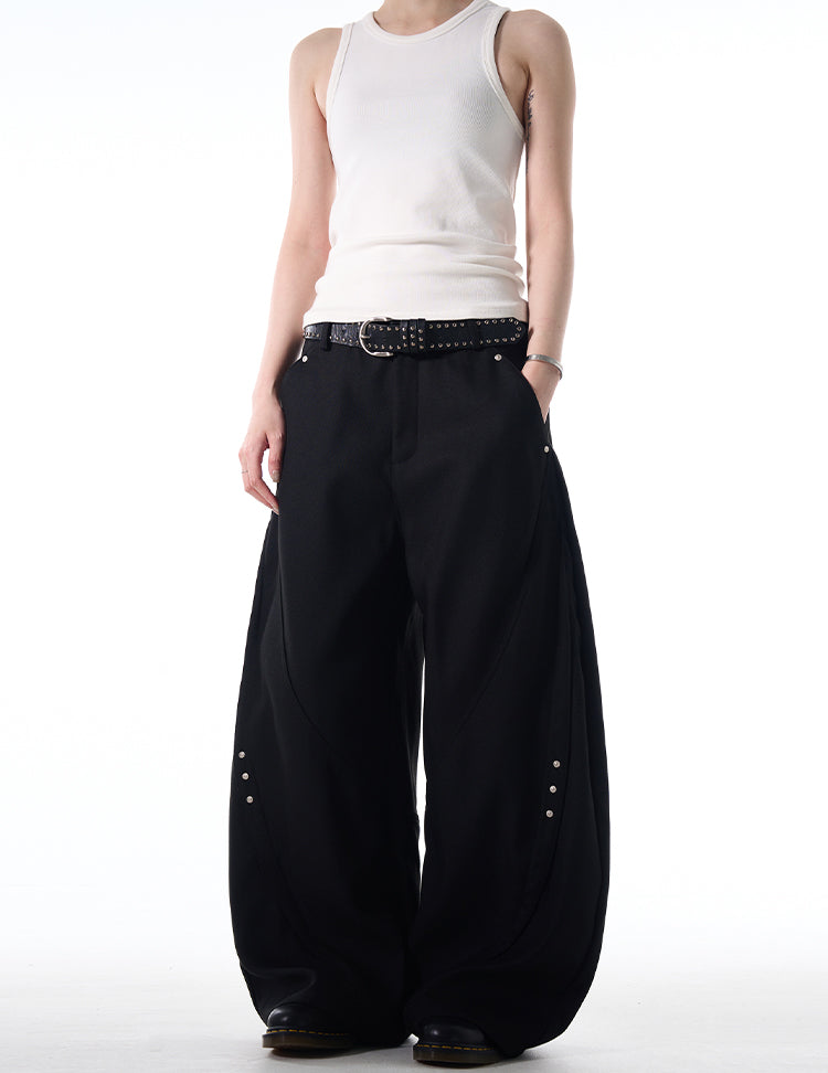MADWITCH LOOSE FIT WIDE-LEG DENIM PANTS #C828