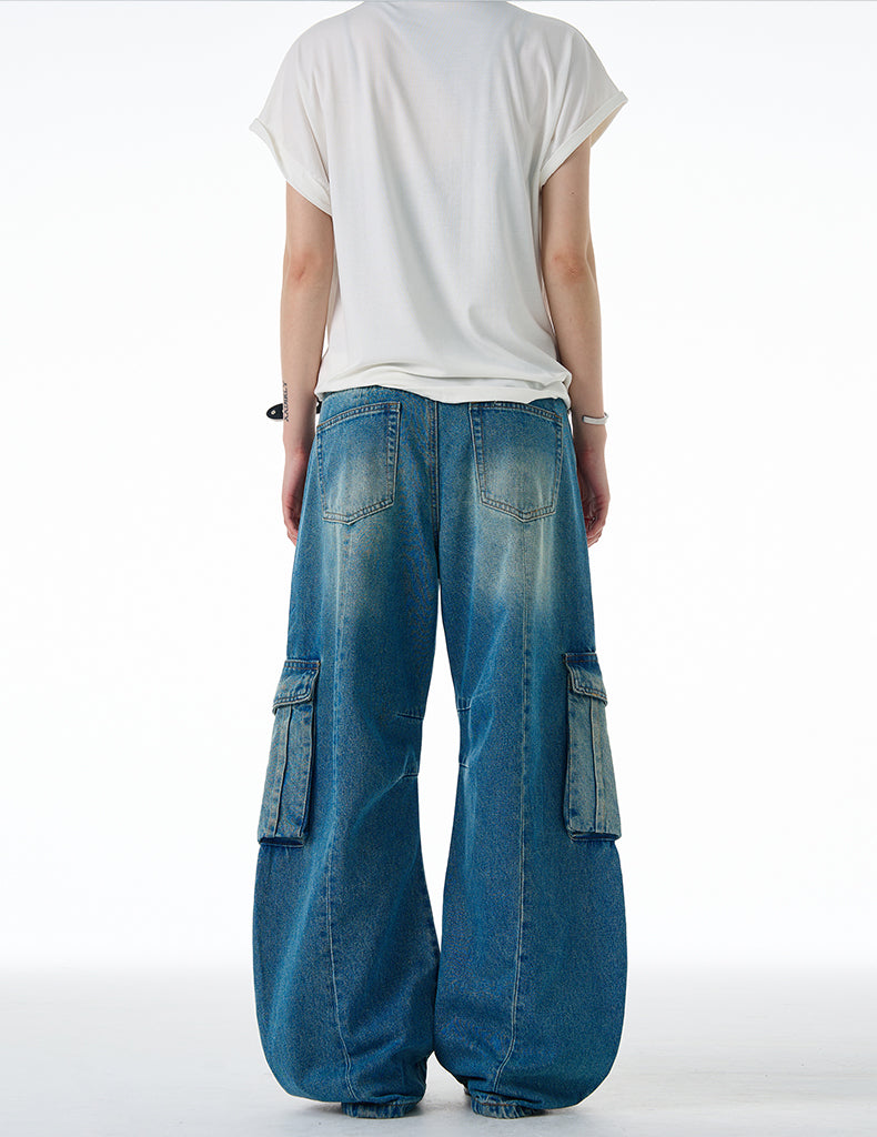 MADWITCH WASHED UTILITY JEANS #CK9617